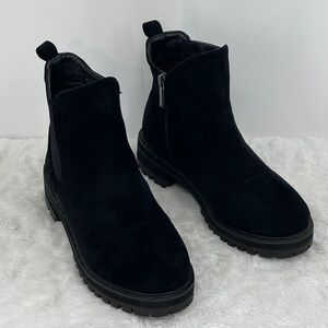 UNILADY WOMENS SIZE 6.5 Black Suede Ankle Boots